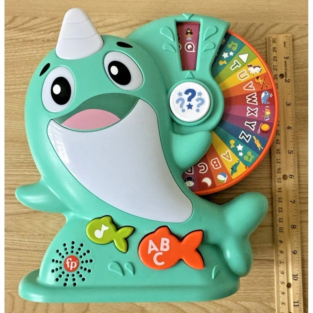 Fisher Price Linkimals Learning Narwhal HLM49 Interactive Toy Tested Works